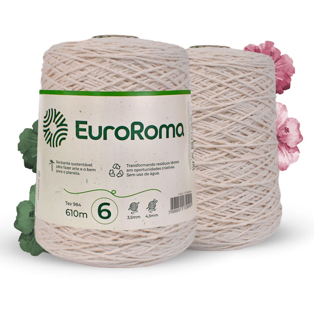 Barbante Euroroma Cru N6 4/6 600g 610m