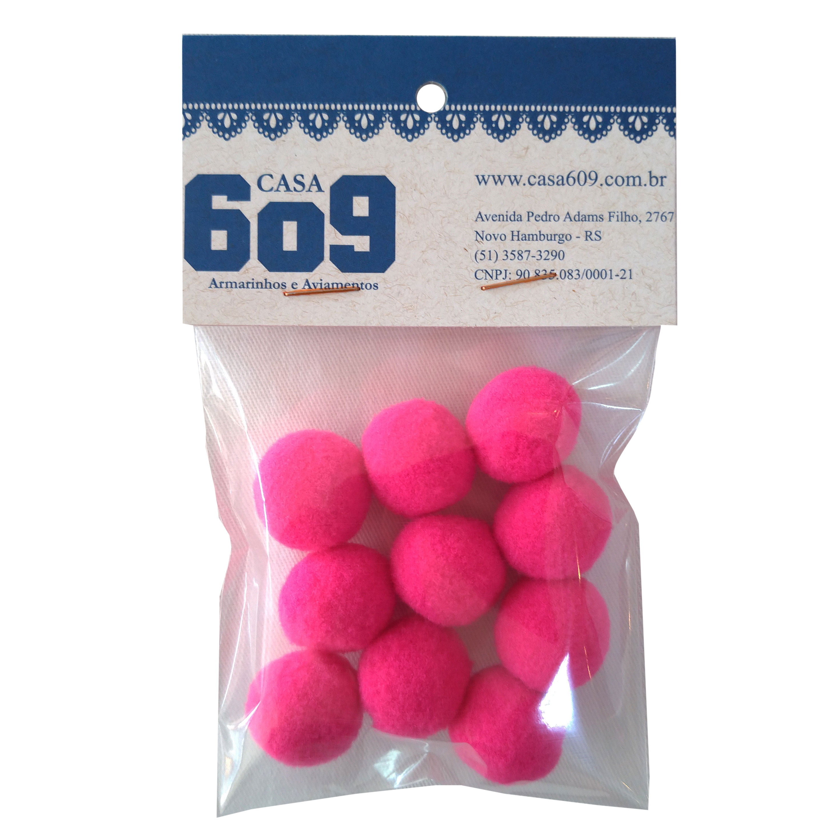 POMPOM BOLA 20mm - PACOTE COM 10 UNIDADES - Casa 609 Armarinho