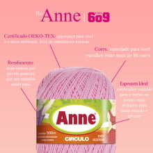 Linha Anne Circulo 500m 147g 100% Algodão Ne 4/2