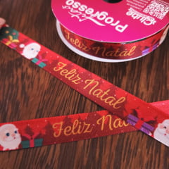 Fita de Cetim Natal 22mm c/ 10 Metros