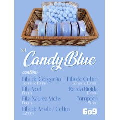 Kit Fitas Azul Candy Blue - 40 metros no total