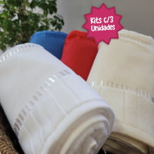 Kit Toalha de Banho Velour P/Bordar Bella Liso c/3 Unidades 70 x 140cm